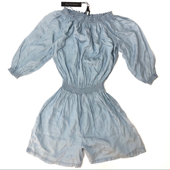 Walter Baker Dresses & Skirts - Walter baker kaiser romper light wash size M NWT